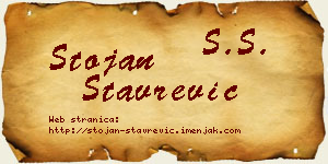 Stojan Stavrević vizit kartica